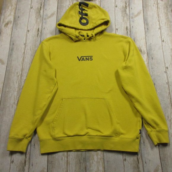 Vans | Sweaters | Vans Off The Wall Hoodie Sweater Womens Medium Yellow  Long Sleeve Pullover | Poshmark